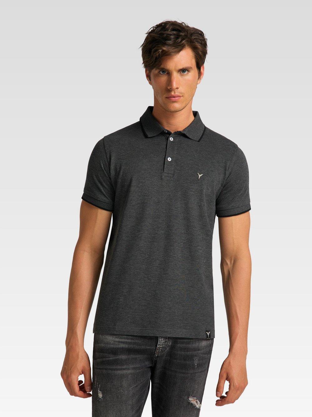 Carlo Colucci Poloshirt Herren Baumwolle, schwarz von Carlo Colucci