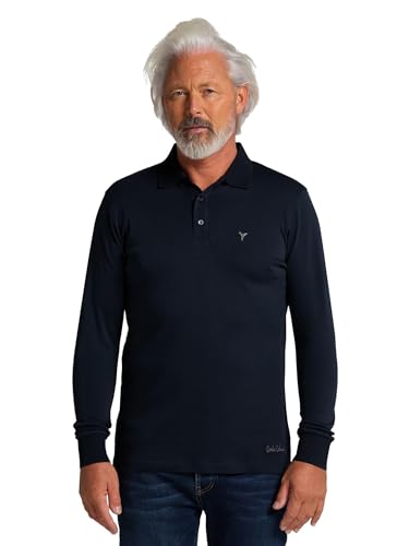 Carlo Colucci Langarm-Poloshirt Navy 3XL von Carlo Colucci