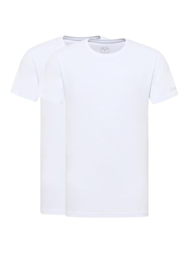 Carlo Colucci Rundhals T-Shirt, 2er Pack Weiß M von Carlo Colucci