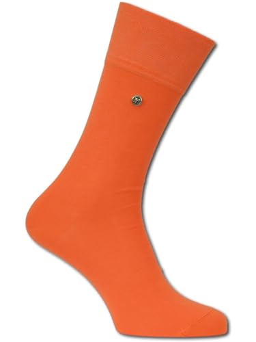 Carlo Colucci Socke „FIRENZE“ aus merzerisierter Baumwolle Orange 43-44 von Carlo Colucci