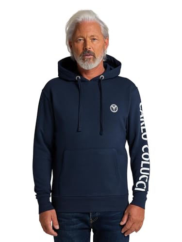 Carlo Colucci Sweathoodie mit Schriftzug Navy L von Carlo Colucci