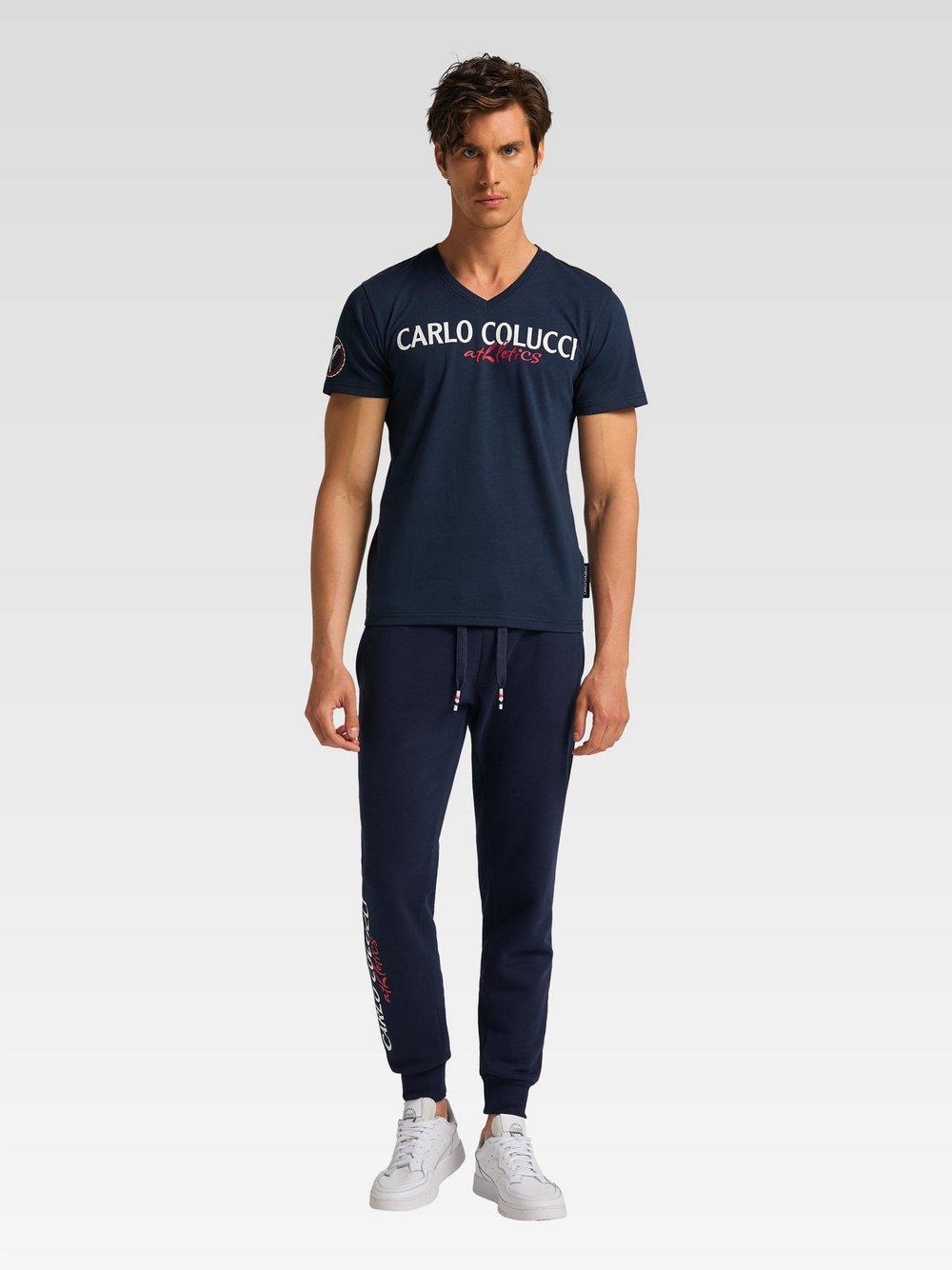 Carlo Colucci Sweathose Herren Baumwolle, blau von Carlo Colucci