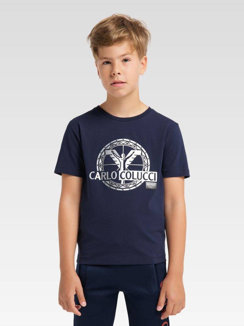 Carlo Colucci T-Shirt Jungen Baumwolle, blau von Carlo Colucci