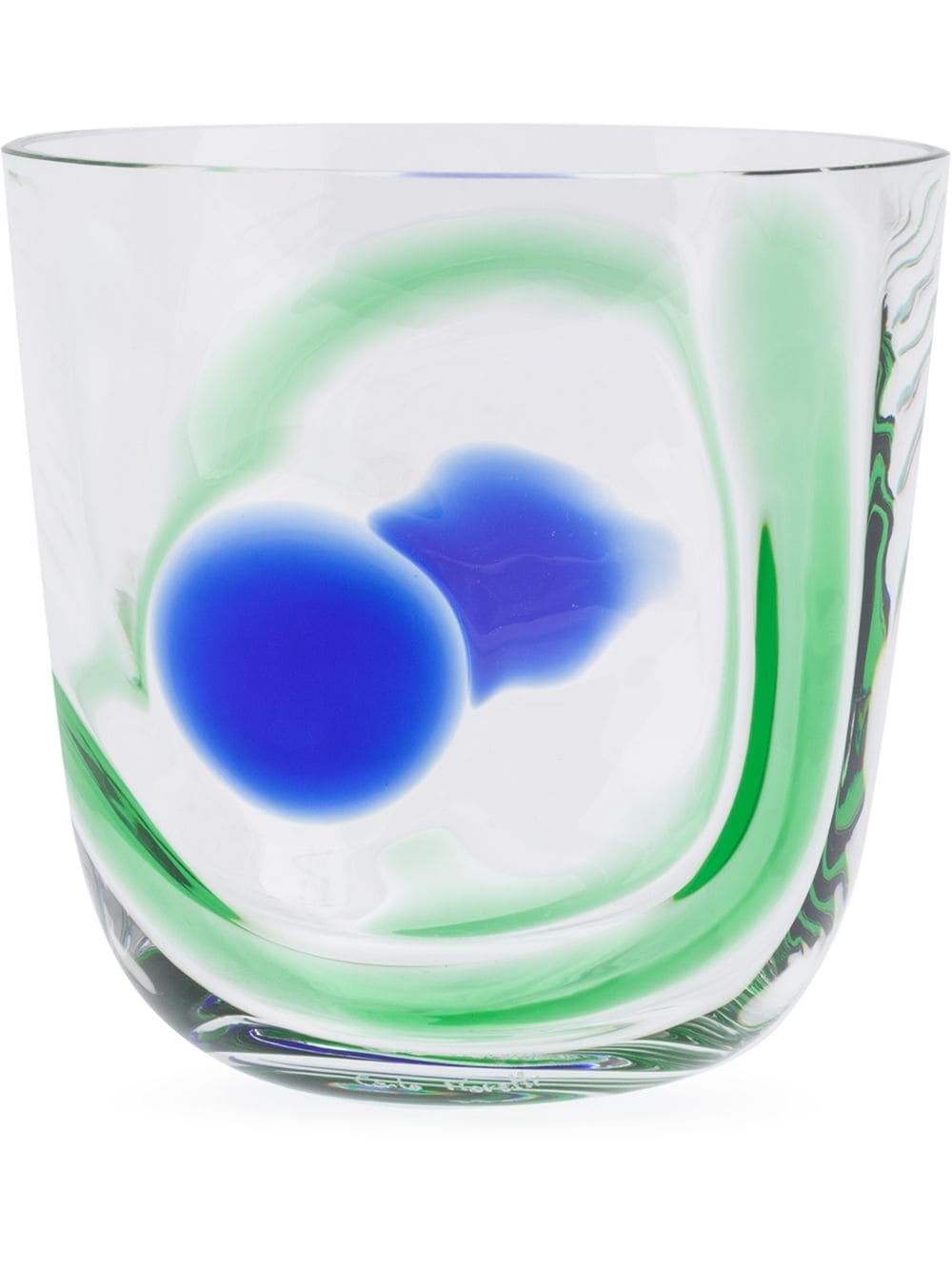 Carlo Moretti Gepunktetes Glas - Blau von Carlo Moretti