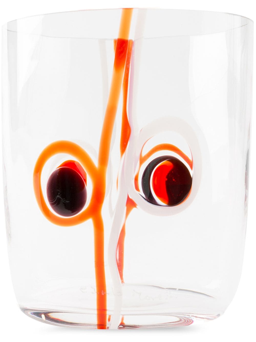 Carlo Moretti Gepunktetes Glas - Orange von Carlo Moretti
