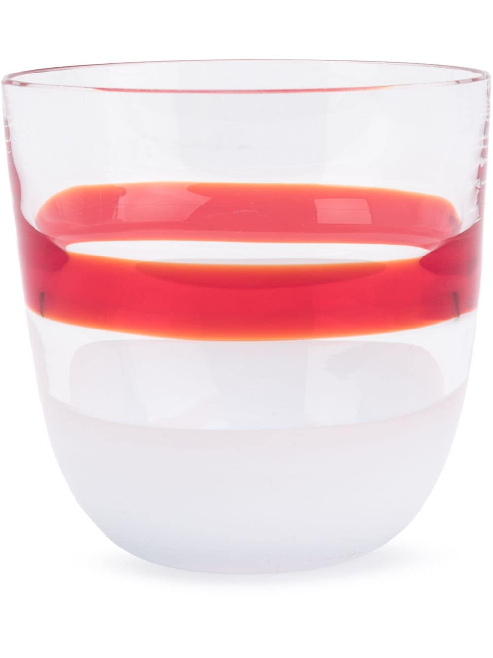 Carlo Moretti Glas mit Streifen - Rot von Carlo Moretti