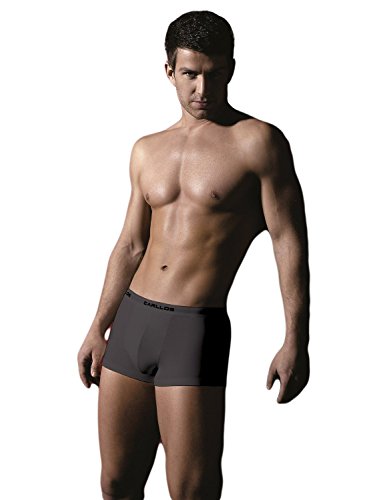 Carlos Marken-Unterwäsche Boxershorts mit Kontrast-Beschriftung Graphit M von Carlos