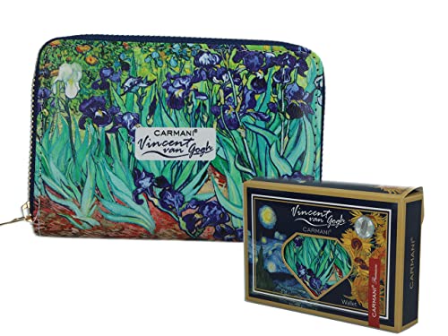 CARMANI - Kleine Damen Geldbörse mit Vincent Van Gogh "Irises" von Carmani