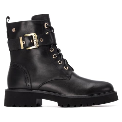 Carmela Damen 162598 Stiefelette im Militärstil, Schwarz, 39 EU von Carmela