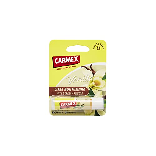 Carmex VANILLA Ultra Moisturising Lip Balm SPF15 For Dry, Cracked Lips 4.25g von Carmex
