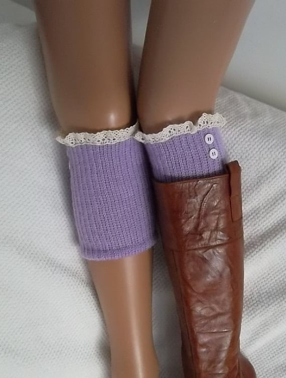 Mit Spitze Besetzte Strick-Stulpen, Winter-Stiefel-Socken von CarnavalShop