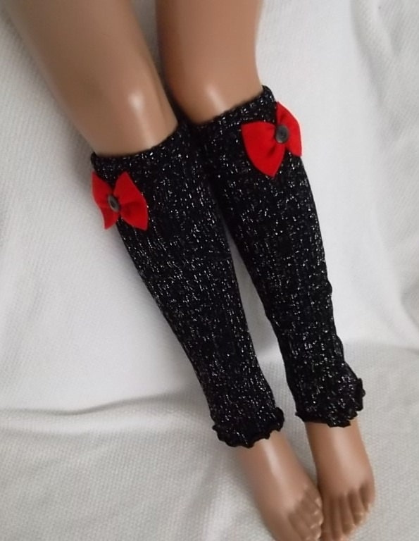 Spitzenbesatz Gestrickte Stulpen Dicke Stiefelsocken Mit Schleife von CarnavalShop