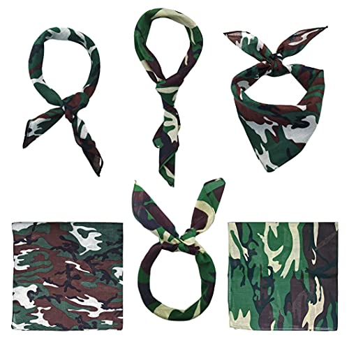 Carnavalife 6 Stück Bandana Armband, Tarnmuster, 6 Stück, One size von Carnavalife