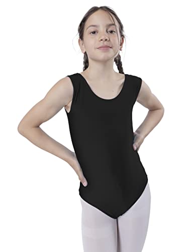 Carnavalife Balletttrikot für Mädchen, ärmellos, Rundhalsausschnitt, für Gymnastik, Tanz, Party, Schwarz 10-12 Jahre von Carnavalife