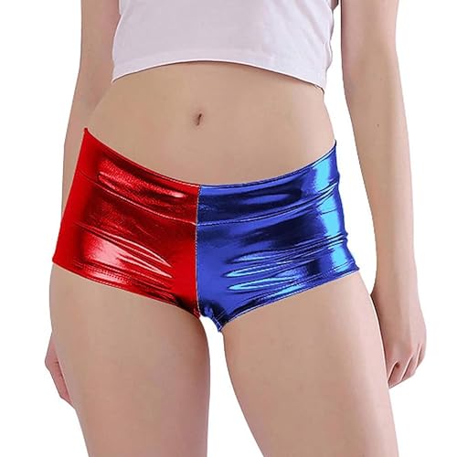 Harley Quinn Kostüm Mädchen und Damen, Harley-Quinn Hose Alequina Blau Rot für Mädchen und Erwachsene Damen für Halloween und Karneval (L, Harley-Quinn Kostüm für Erwachsene) von Carnavalife