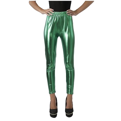 Carnavalife Leggings für Damen, lang, glänzend, elastisch, stylish, Sport-Leggings, Metallic-Effekt, hoher unisex, Frauen-Leggings, schlicht, matt, ohne Glanz, für Yoga und von Carnavalife