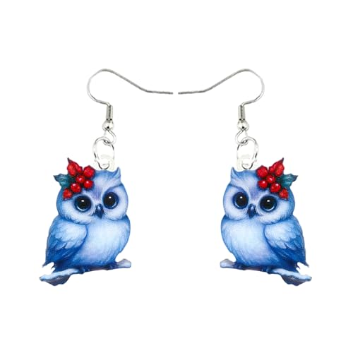 Carniee Handgefertigte Vogerl Ohrringe Acryl Süße Cartoon Vogel Pendelohrringe für Damen Lustige Tier Ohrhänger Geschenk Modischer Schmuck für Party Urlaub Festival Geburtstag Mehrfarbig K von Carniee
