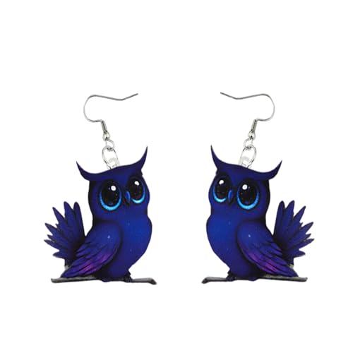 Carniee Handgefertigte Vogerl Ohrringe Acryl Süße Cartoon Vogel Pendelohrringe für Damen Lustige Tier Ohrhänger Geschenk Modischer Schmuck für Party Urlaub Festival Geburtstag Mehrfarbig von Carniee