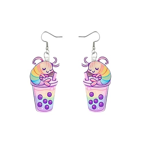 Carniee Trendy Tropenohrringe aus Acryl – bezaubernde Koala-/Flamingo-/Papageien-Stile sommerliches Design | Unverzichtbarer Modeschmuck für den Alltags- und Party-Look von Damen Mehrfarbig B von Carniee