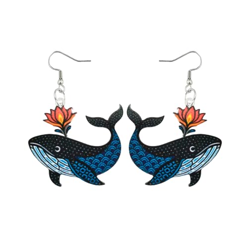 Carniee Vintage Acryl Tiere Hänge Ohrringe Nette Tier Ohrringe Exquisiter Charme Ohrstecker Verschiedene Feiertagsveranstaltungen/Geburtstagsgeschenke Elegantes Schmuckdesign für Frauen Mehrfarbig C von Carniee