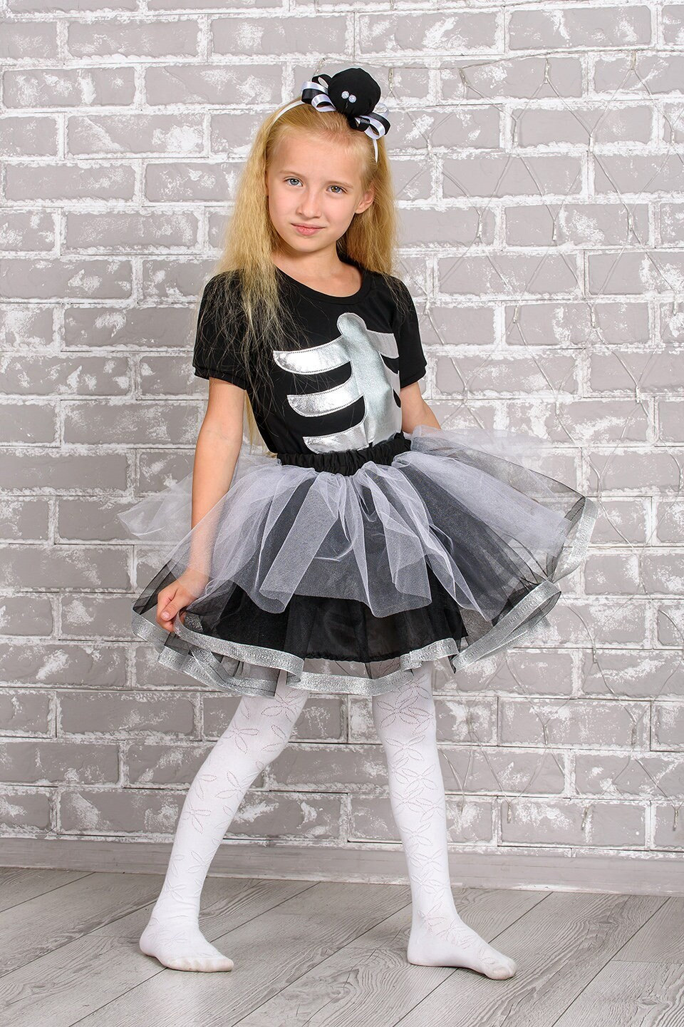 Skelett Mädchen Ausgefallenes Tutu Kleid Für Halloween, Spinnennetz Kleinkind Outfit von CarnivalworldUA