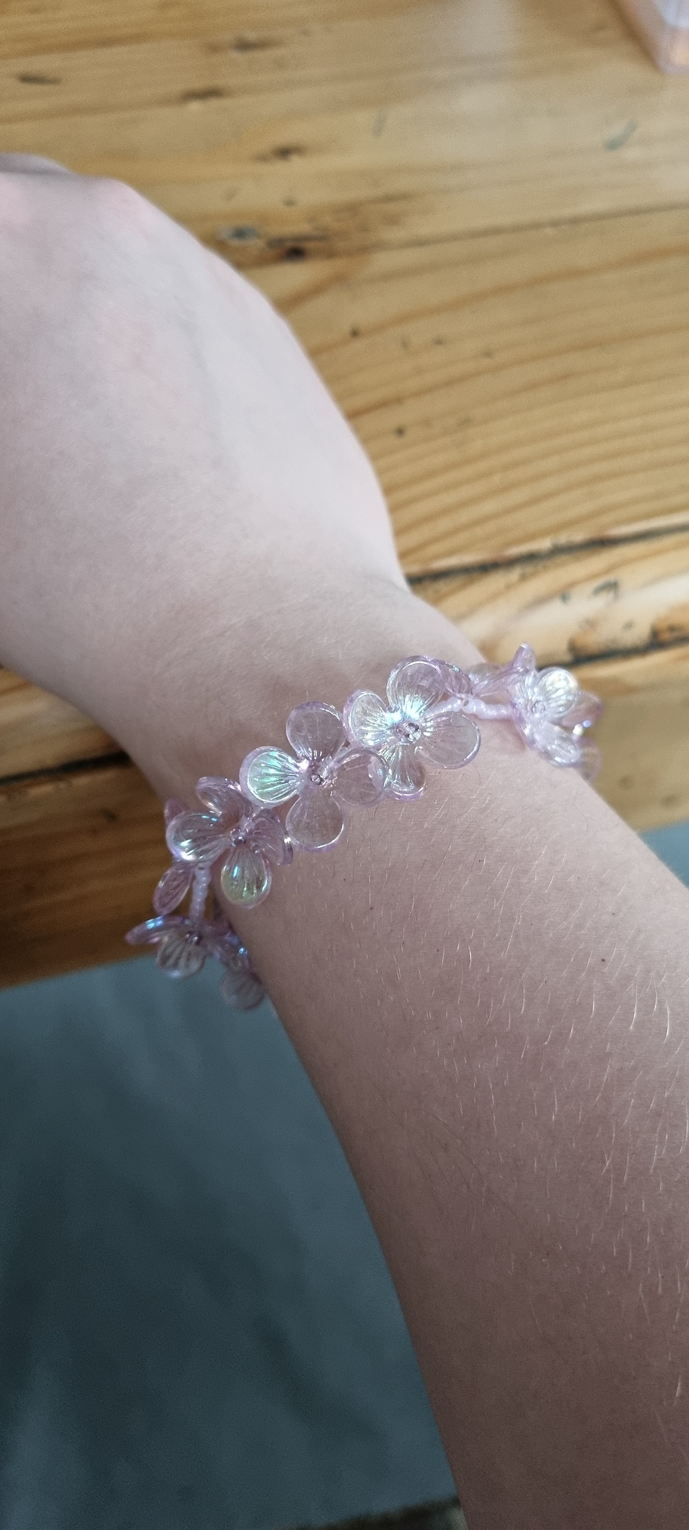 18 cm Hortensien Armband, Feenhaftes Blätter Perlenarmband in Transparentem Pastell-Lila 18 cm Hortensien Armband, Feenhaftes Blätter Perlenarmband in Transparentem Pastell-Lila von CaroChanTheCat