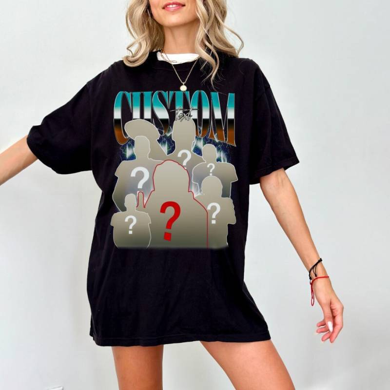 Benutzerdefiniertes Bootleg Rap T-Shirt, Vintage Personalisierbar 90Er Shirt Geschenk, Individuelles Foto Shirt, Custom Eigene Bootleg-Idee von CaroCloudStudio
