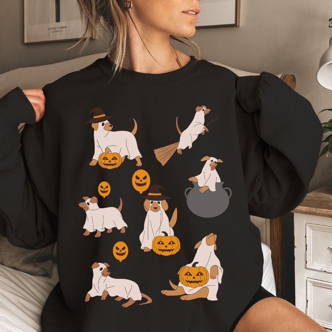 Labrador Halloween Sweatshirt, Hunde Geist Shirt, Kürbis Sweater, Geisterhunde Sweatshirt Labrador Halloween Sweatshirt, Hunde Geist Shirt, Kürbis Sweater, Geisterhunde Sweatshirt von CaroCloudStudio