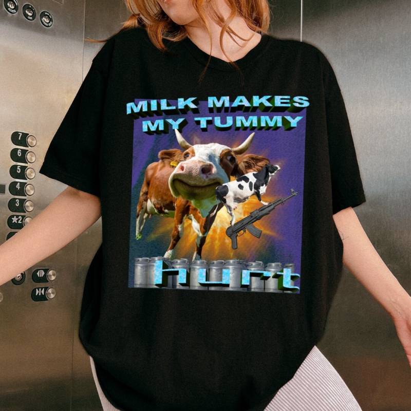 Laktose Tolerant Lustiges Meme Geschenk T-Shirt, Laktoseintolerante Milch Shirt Gen Z Humor, Für Teenager Witzig, Kuh Laktose Tolerant Lustiges Meme Geschenk T-Shirt, Laktoseintolerante Milch Shirt Gen Z Humor, Für Teenager Witzig, Kuh von CaroCloudStudio