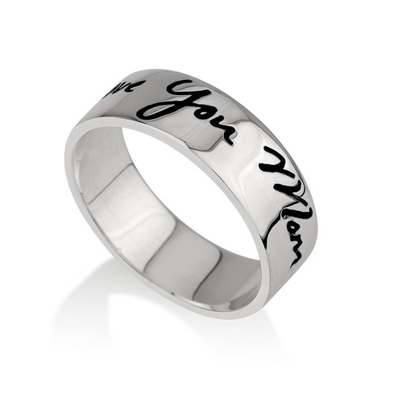 Personalisierte Sterling Silber Ring Personalisierter Signature Schmuck von CarolJewelryArt