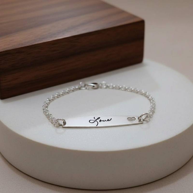 Personalisiertes Armband Aus Sterlingsilber Mit Einer Handschrift von CarolJewelryArt