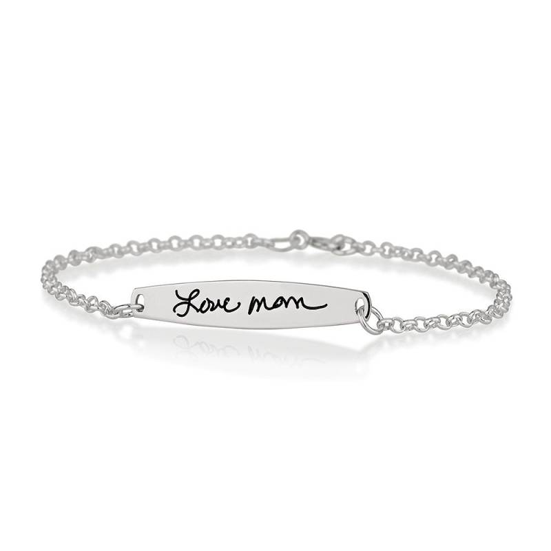 Handschrift Armband Aus Sterlingsilber Personalisiertes Namensschild von CarolJewelryArt