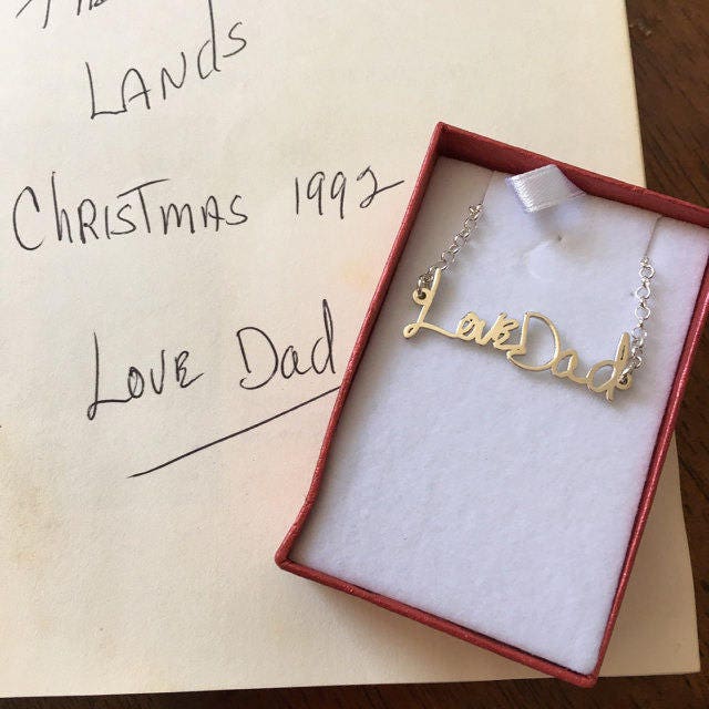 Benutzerdefinierte Handschrift Sterling Silber Armband - Personalisierte Andenken Schmuck von CarolJewelryArt