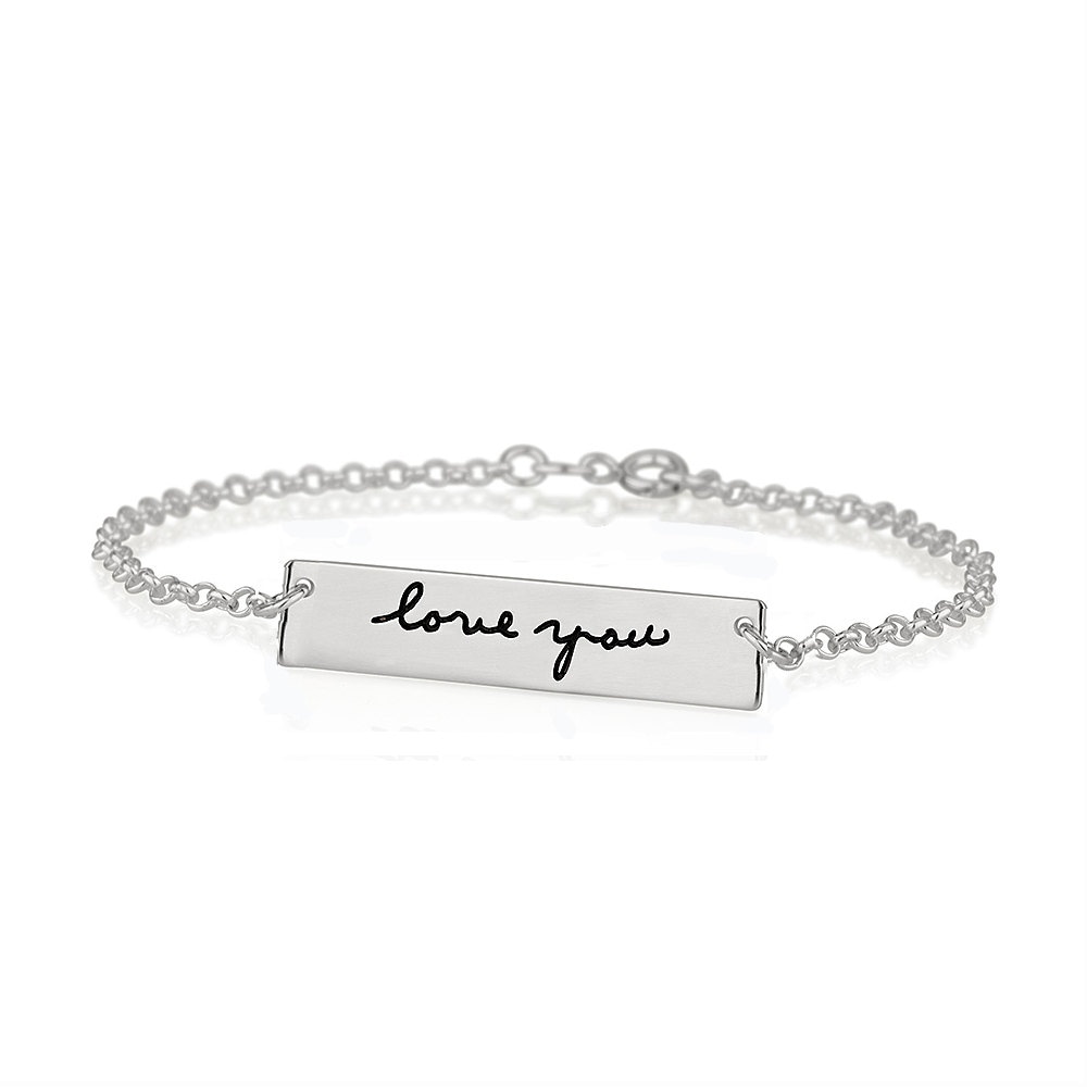 Signatur Bar Halskette - Personalisierte Handschrift Andenken Schmuck Weihnachtsgeschenk von CarolJewelryArt