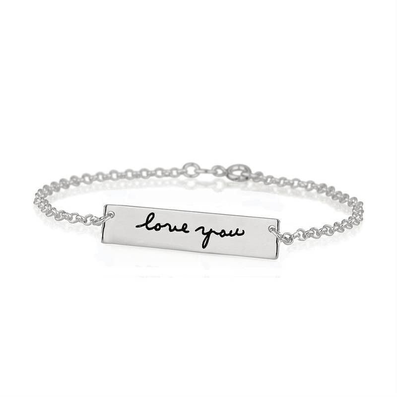 Signatur Bar Halskette - Personalisierte Handschrift Andenken Schmuck Weihnachtsgeschenk von CarolJewelryArt