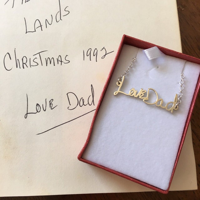 Personalisiertes Sterling Silber Handschrift Armband von CarolJewelryArt