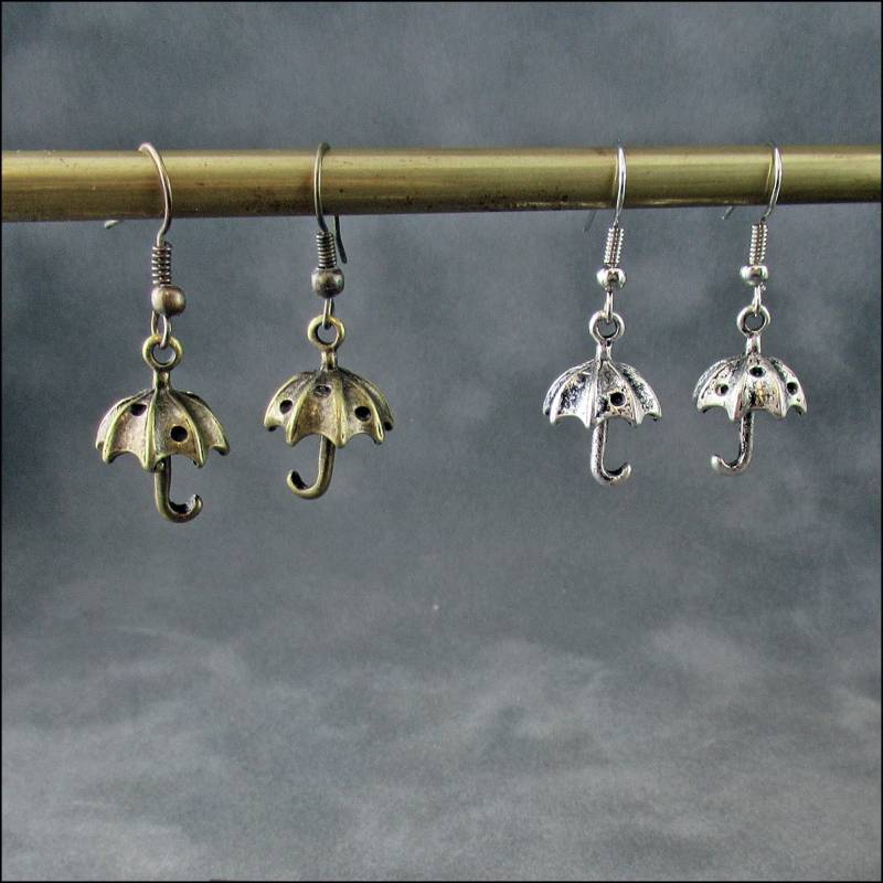 Ohrringe "Umbrella" in 3D Bronzefarben Oder Silberfarben von CarolandMeShop