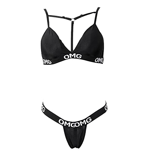 Carolilly Bade Bikini Damen Push Up Bikini Damen Set High Waist Bikini Push Up Bademode Damen Bikini Set High Waist Zweiteiliger Badeanzug Damen (Stil D, L, l) von Carolilly