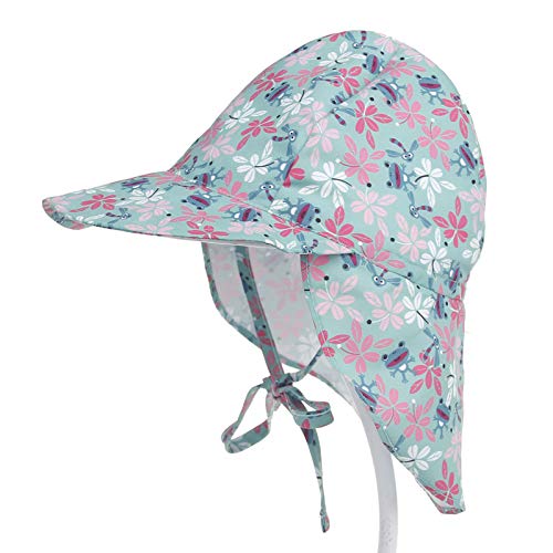 Carolilly Sonnenhut Baby Mädchen Baseballkappe Junge Schirmmütze Unisex Baby Sonnenhut Kleinkind Sonnenschutz Sommer Strandhut (Frosch D, 44-48 cm) von Carolilly