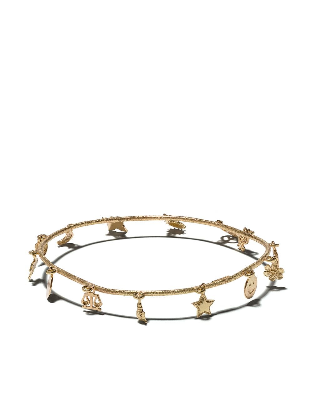 Carolina Bucci 18kt 'Lucky Charm Florentine' Gelbgoldarmband mit Florentiner-Finish von Carolina Bucci