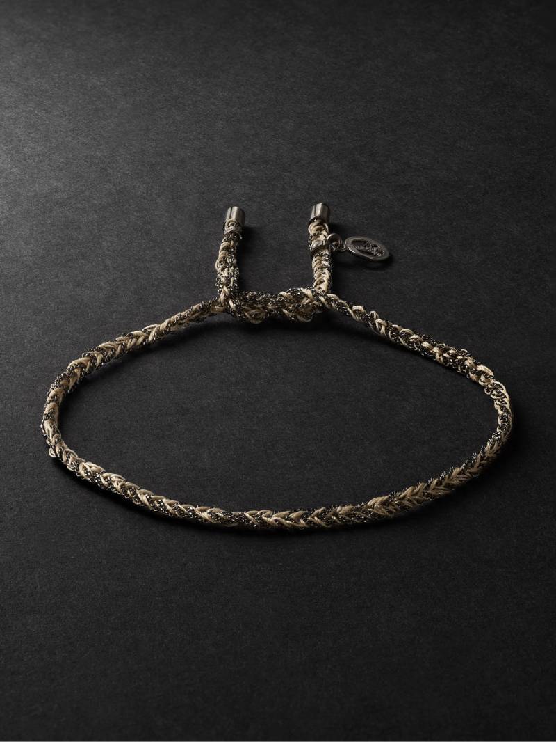 Carolina Bucci - Lucky Peace Blackened Gold and Silk Bracelet - Men - Neutrals von Carolina Bucci