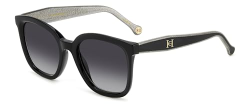 CAROLINA HERRERA Damen Her 0225/G/S Sonnenbrille, Schwarz Silber, 52 von Carolina Herrera