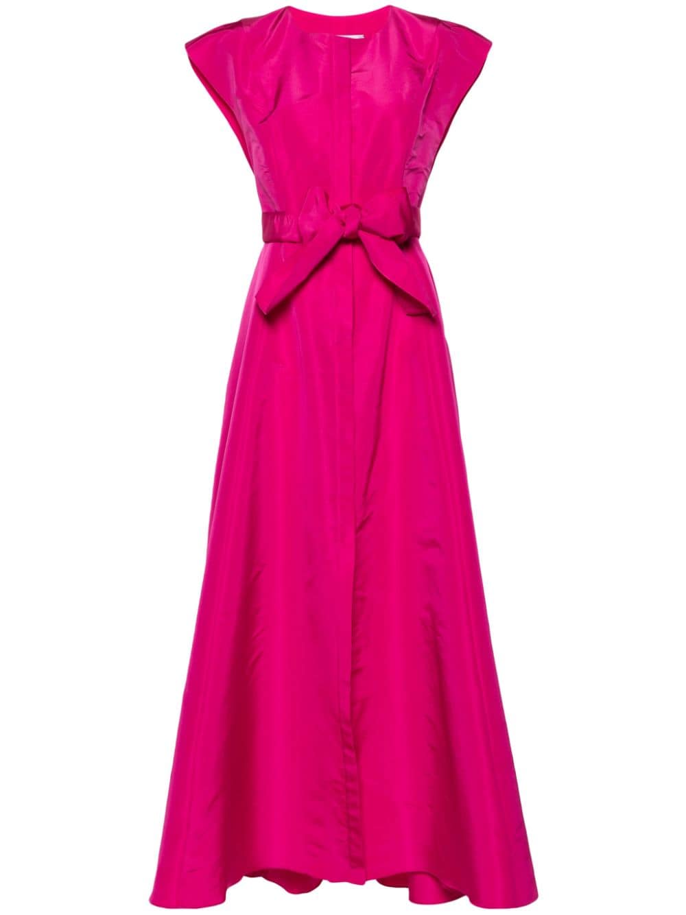 Carolina Herrera Ausgestelltes Satin-Abendkleid mit Gürtel - Rosa von Carolina Herrera