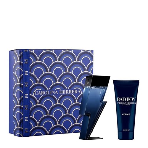 Carolina Herrera Bad Boy Cobalt 2-teiliges Set für Herren, Eau de Parfum Spray + 100 ml Duschgel von Carolina Herrera