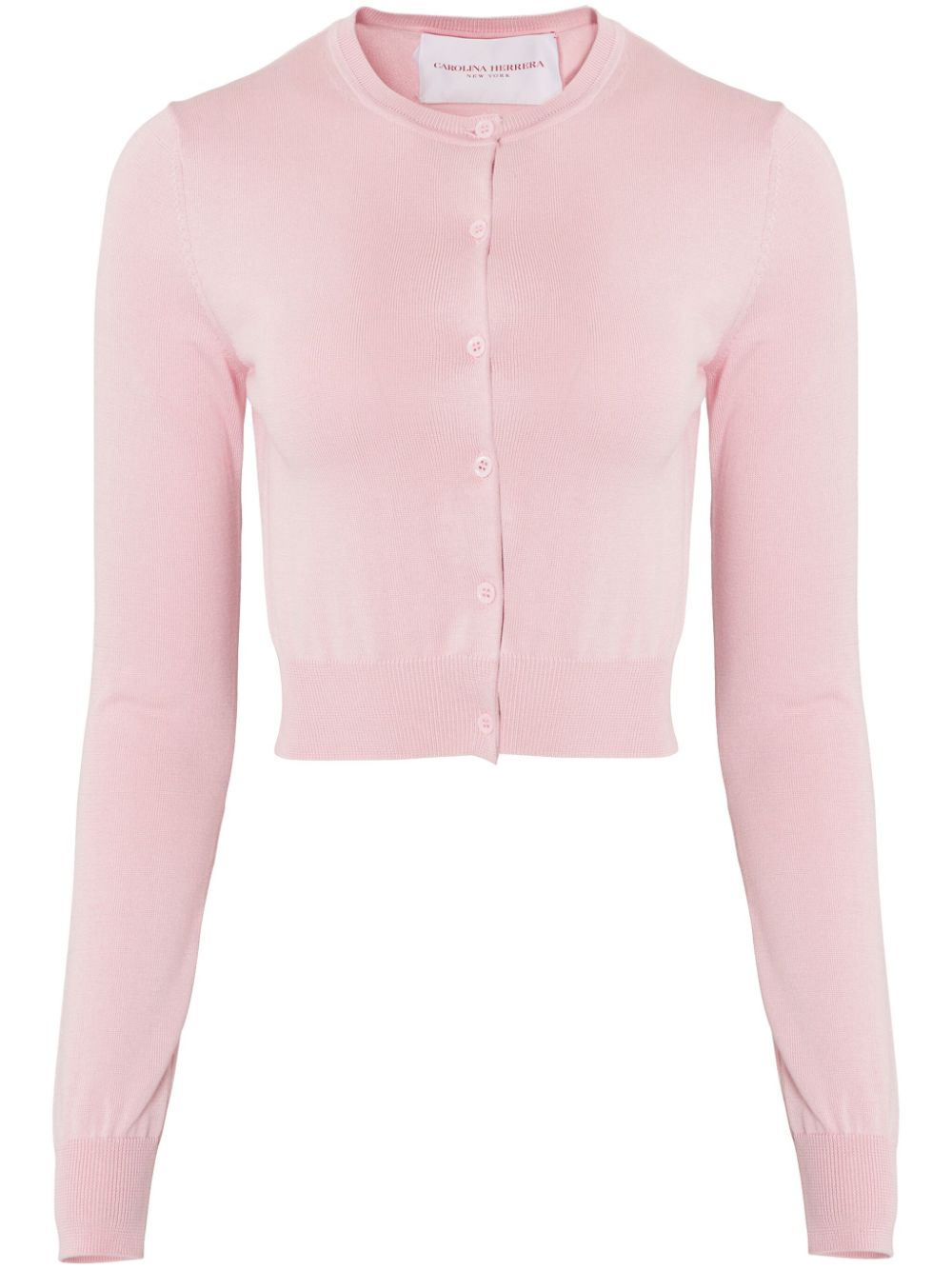 Carolina Herrera Cropped-Cardigan mit rundem Ausschnitt - Rosa von Carolina Herrera