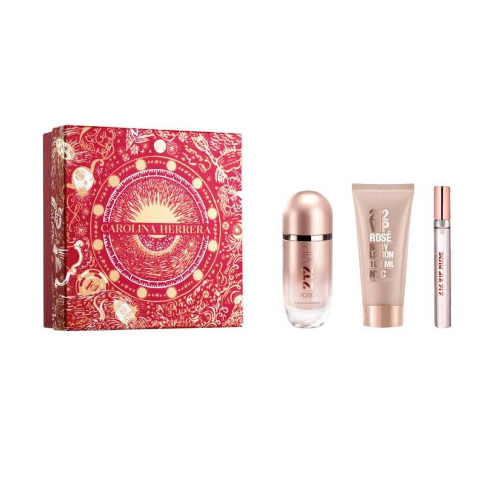Carolina Herrera Duft-Set 212 Vip Rose EdP 80ml Set 3 Artikel Christmas 2023 von Carolina Herrera