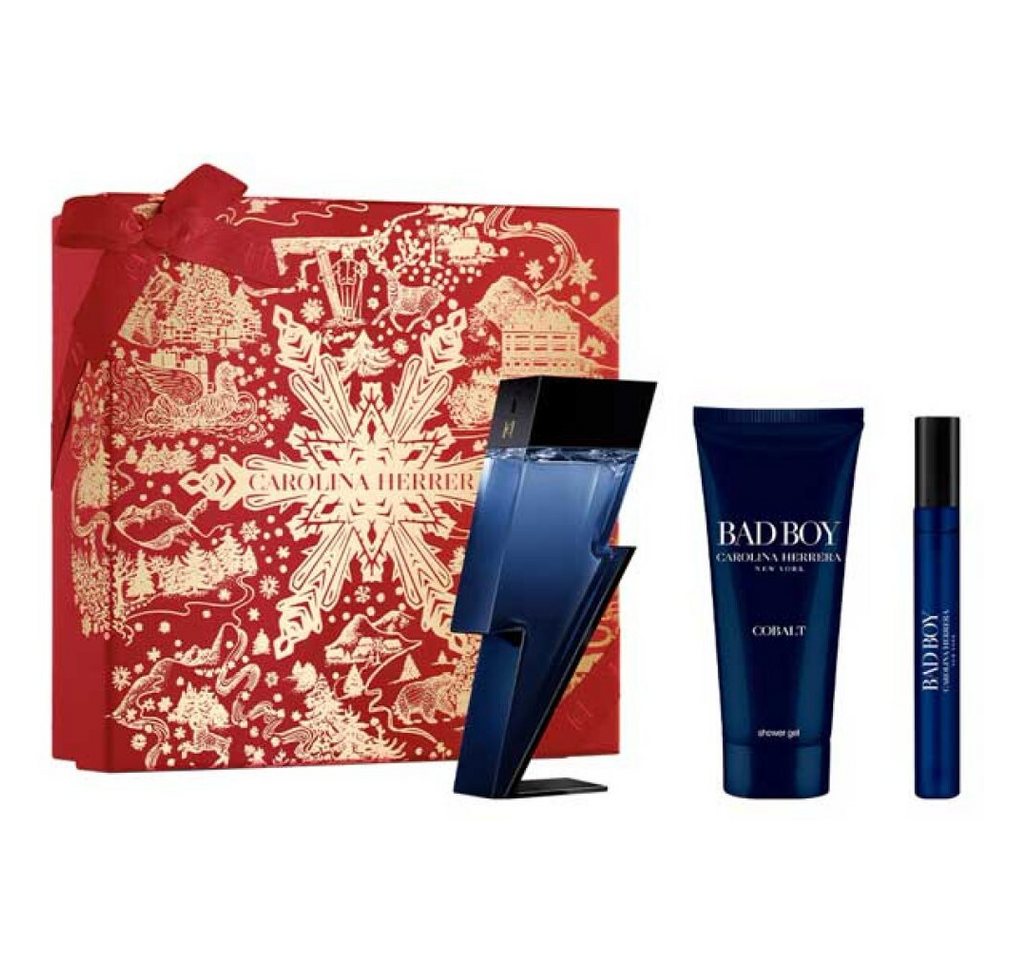 Carolina Herrera Duft-Set Bad Boy Elektro-Etui, Kobaltblau, 100 ml, inkl. Geschenk von Carolina Herrera