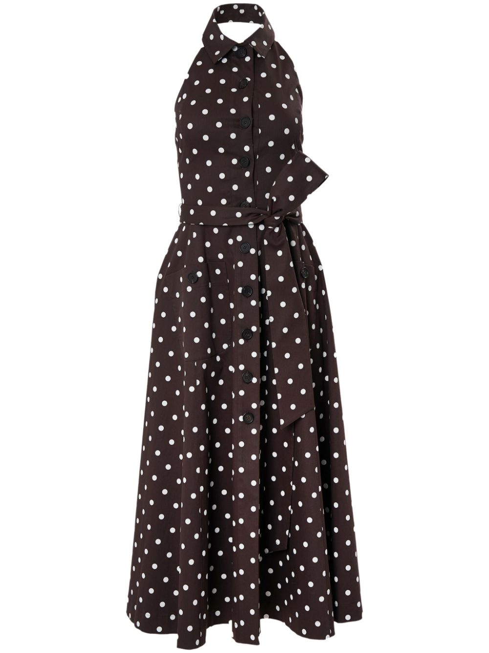 Carolina Herrera Hemdkleid mit Polka Dots - Braun von Carolina Herrera