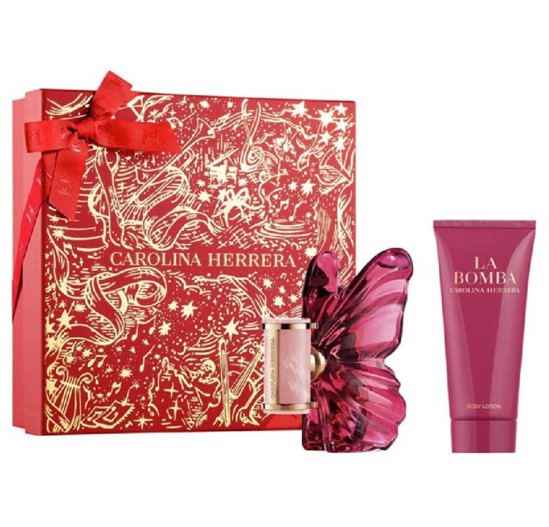 Carolina Herrera Pflege-Geschenkset Carolina Herrera La Bomba Geschenkset – EDP 50 ml + Body Lotion 100 ml, 2-tlg., EDP + Body Lotion im Set – luxuriöser Duft & Hautpflege von Carolina Herrera