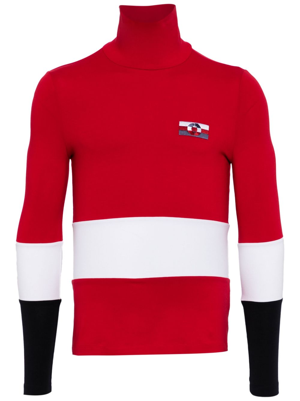 Carolina Herrera colour-block roll-neck jumper - Rot von Carolina Herrera